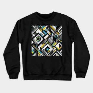 Geometric Abstract Design Crewneck Sweatshirt